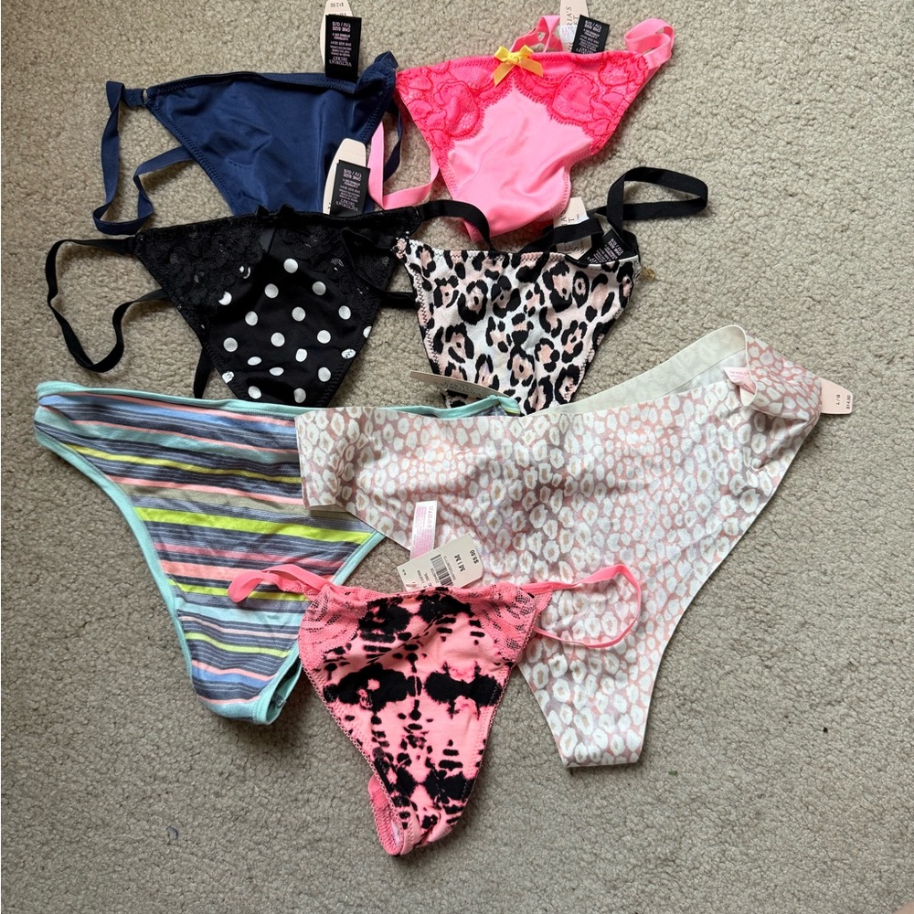 7 pairs of underwear. Victoria’s Secret and PINK. New